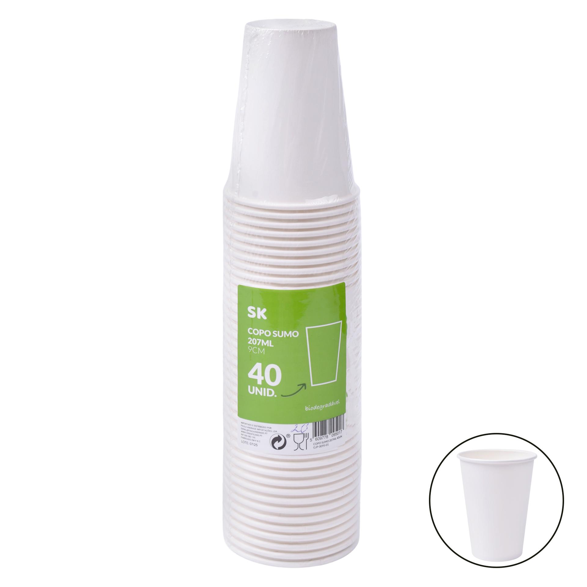 COPO PAPEL 207ML 40UN CX20 COPO PAPEL 207ML 40UN CX20
