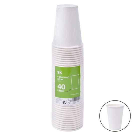 COPO PAPEL 207ML 40UN CX20 COPO PAPEL 207ML 40UN CX20