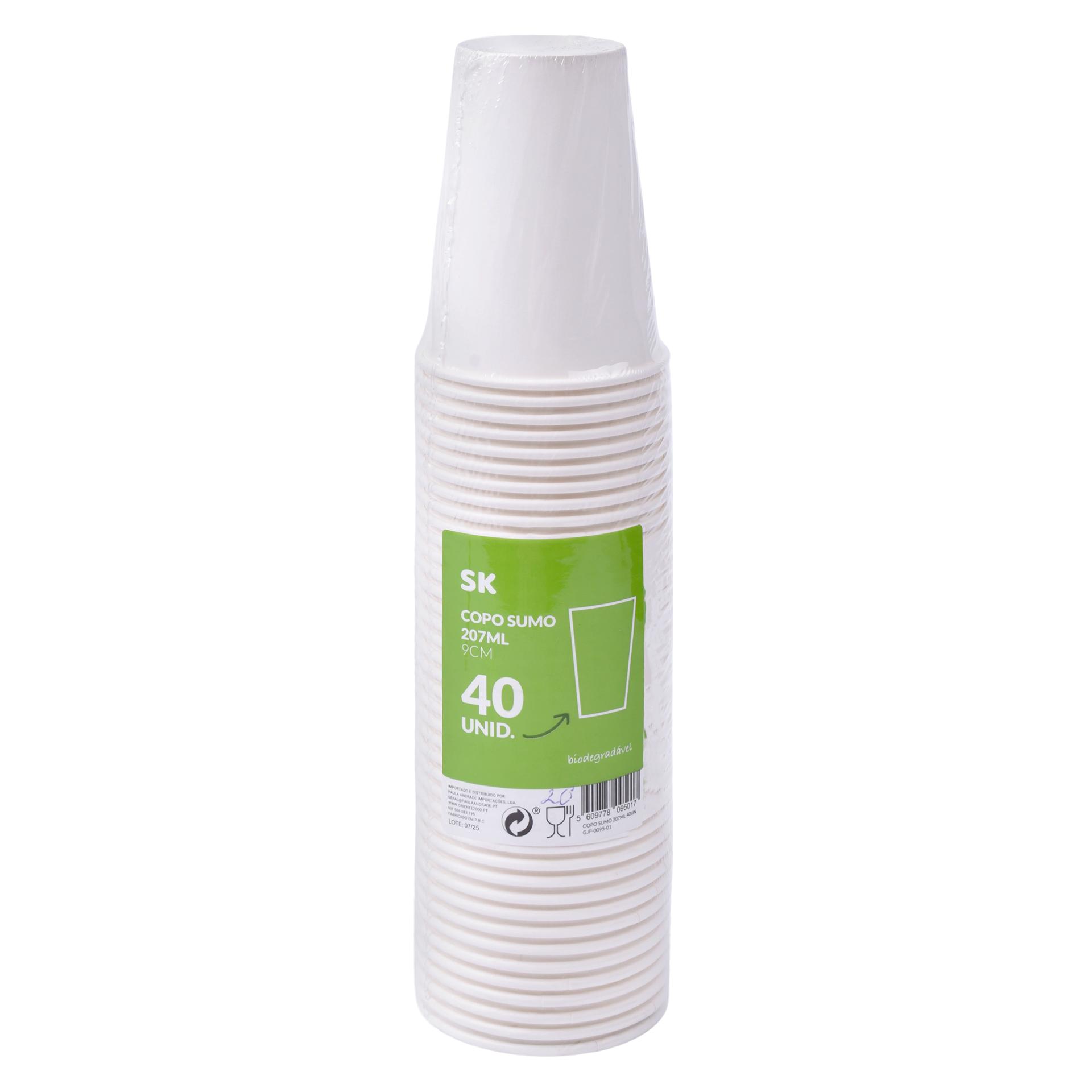 COPO PAPEL 207ML 40UN CX20 COPO PAPEL 207ML 40UN CX20