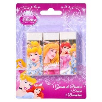ESCOLA CONJ. 3 BORRACHAS PRINCESAS 13025