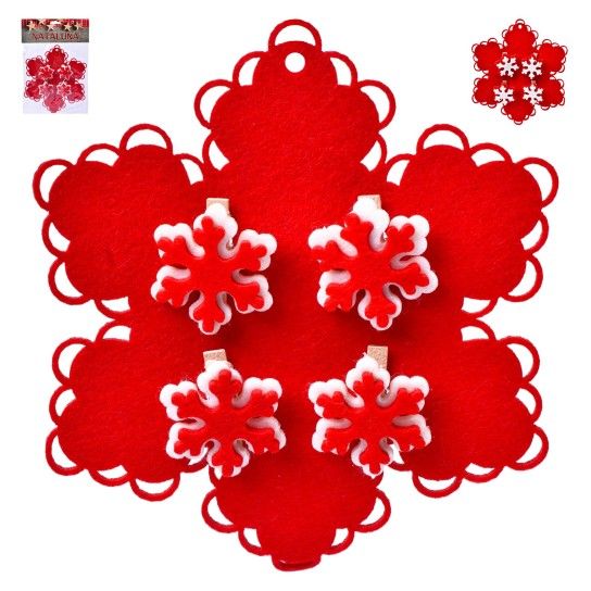FLOCO NEVE FELTRO C/ 4 MOLAS 5040464 LUNA FLOCO NEVE FELTRO C/ 4 MOLAS 5040464 LUNA