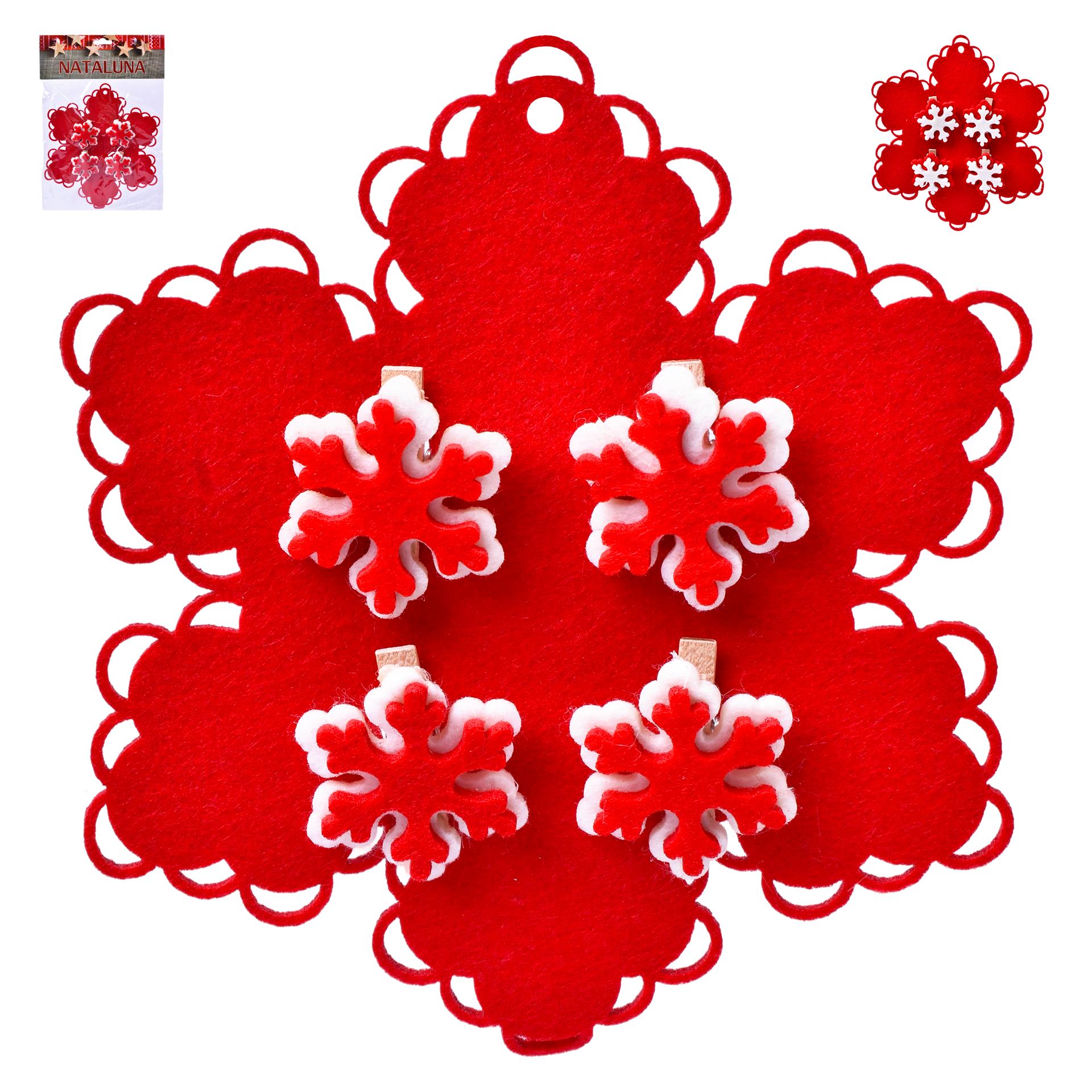 FLOCO NEVE FELTRO C/ 4 MOLAS 5040464 LUNA FLOCO NEVE FELTRO C/ 4 MOLAS 5040464 LUNA