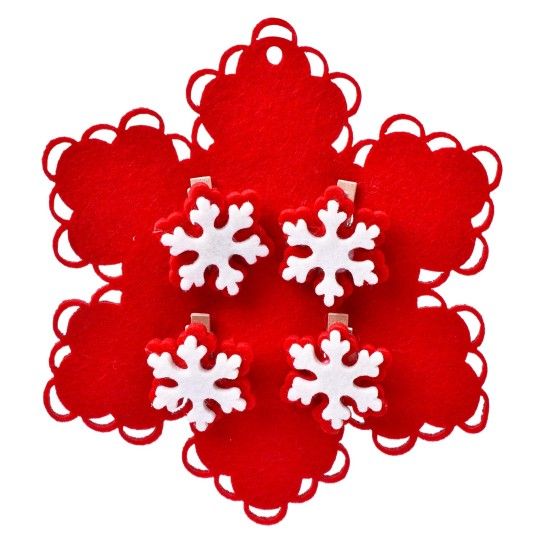 FLOCO NEVE FELTRO C/ 4 MOLAS 5040464 LUNA FLOCO NEVE FELTRO C/ 4 MOLAS 5040464 LUNA