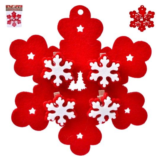 FLOCO NEVE FELTRO C/ 4 MOLAS 5040424 LUNA FLOCO NEVE FELTRO C/ 4 MOLAS 5040424 LUNA
