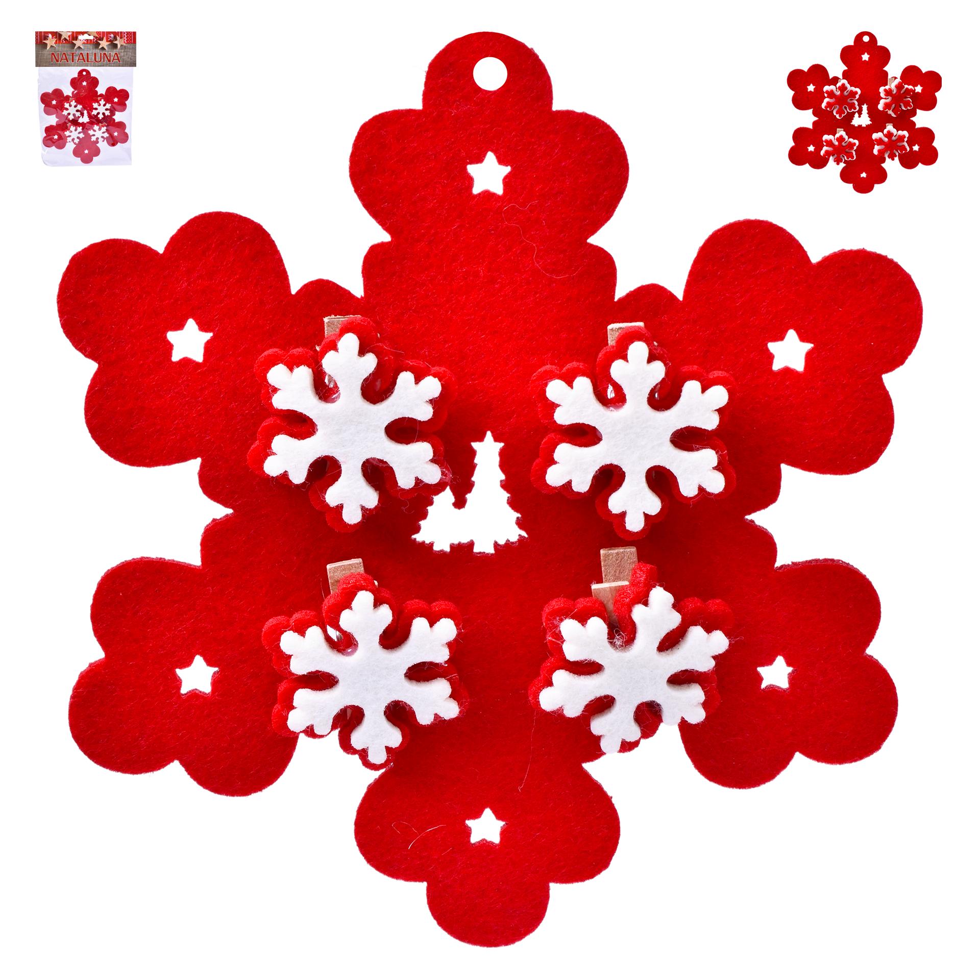 FLOCO NEVE FELTRO C/ 4 MOLAS 5040424 LUNA FLOCO NEVE FELTRO C/ 4 MOLAS 5040424 LUNA