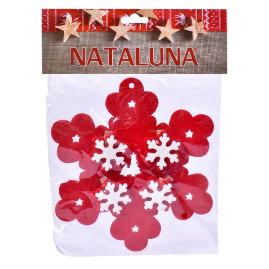 FLOCO NEVE FELTRO C/ 4 MOLAS 5040424 LUNA FLOCO NEVE FELTRO C/ 4 MOLAS 5040424 LUNA