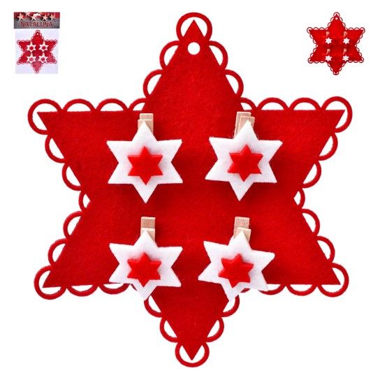 ESTRELA FELTRO C/ 4 MOLAS 5040465 LUNA ESTRELA FELTRO C/ 4 MOLAS 5040465 LUNA