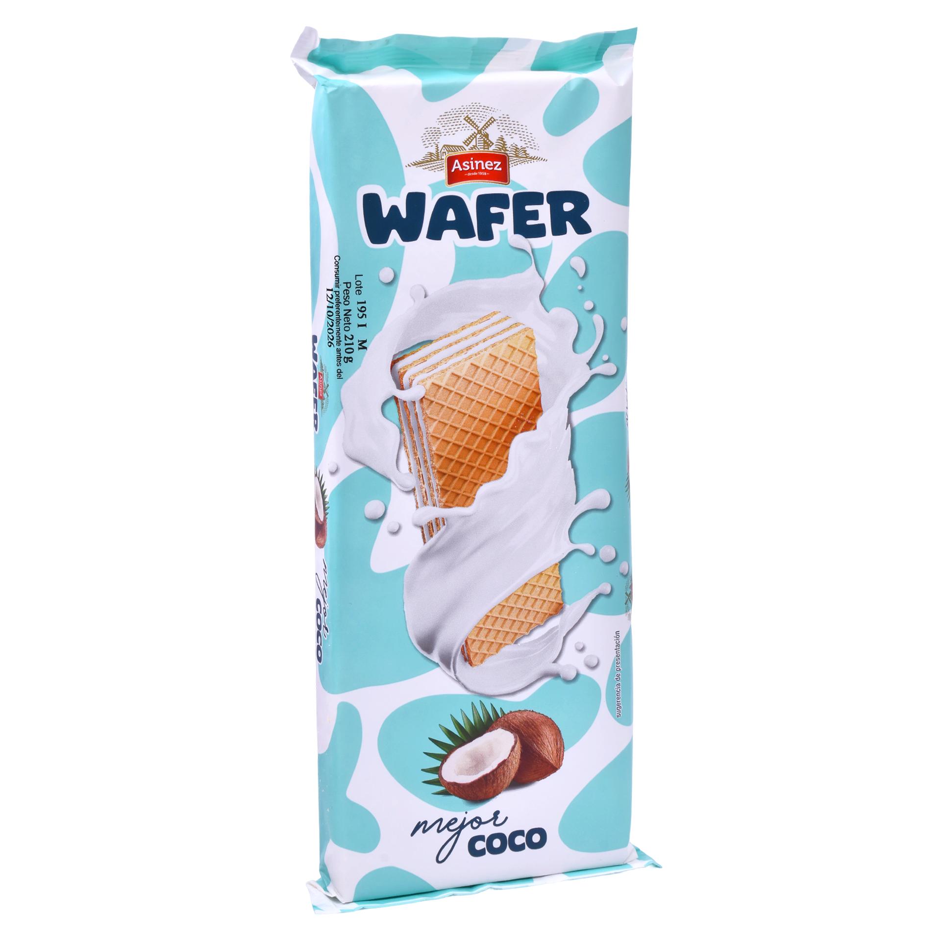 ASINEZ WAFER COCO 210GR PV1 ASINEZ WAFER COCO 210GR PV1