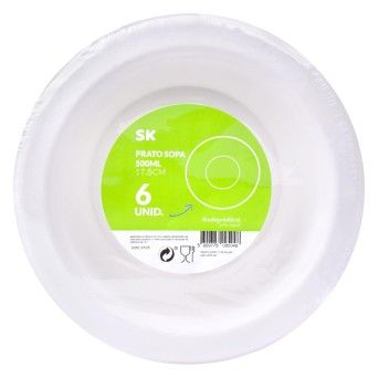 SALADEIRA PAPEL 500ML 18CM 6UN CX48