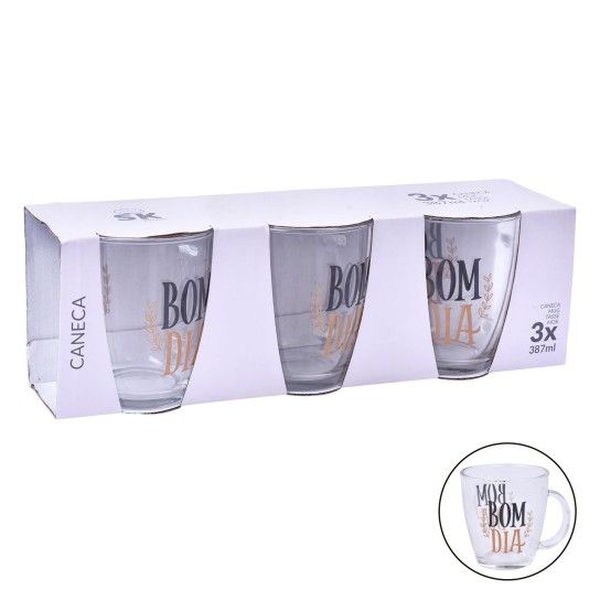 CANECA VIDRO 387ML 3UN SK 424-78 CX12 CANECA VIDRO 387ML 3UN SK 424-78 CX12