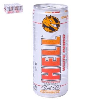 HELL BEBIDA ENERG.ZER ACUCAR PESSEGO 24X250ML