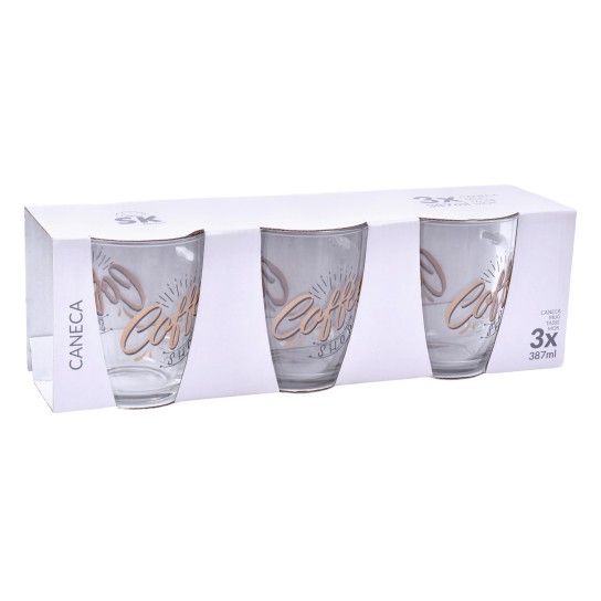 CANECA VIDRO 387ML 3UN SK 424-75 CX12 CANECA VIDRO 387ML 3UN SK 424-75 CX12