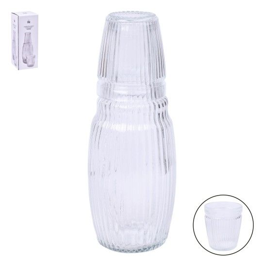 GARRAFA VIDRO C/COPO 1030ML SK 424-61 CX12 GARRAFA VIDRO C/COPO 1030ML SK 424-61 CX12
