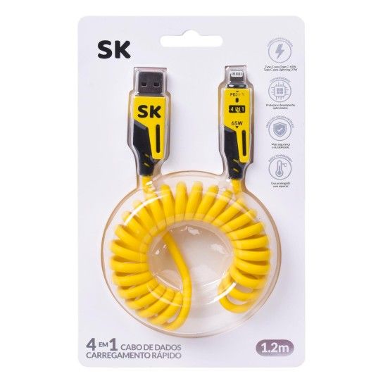 CABO USB 4EM1 1,2MT SK 3108-000 CX72 CABO USB 4EM1 1,2MT SK 3108-000 CX72