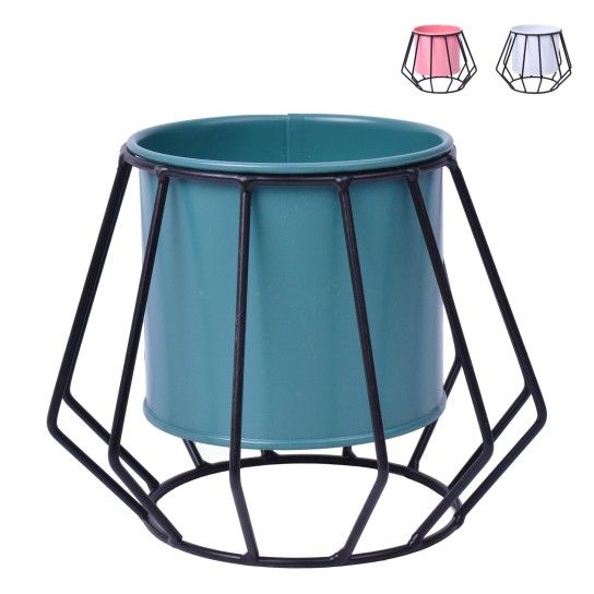 VASO C/ SUP. METAL SK 14x14x12 176-01 VASO C/ SUP. METAL SK 14x14x12 176-01