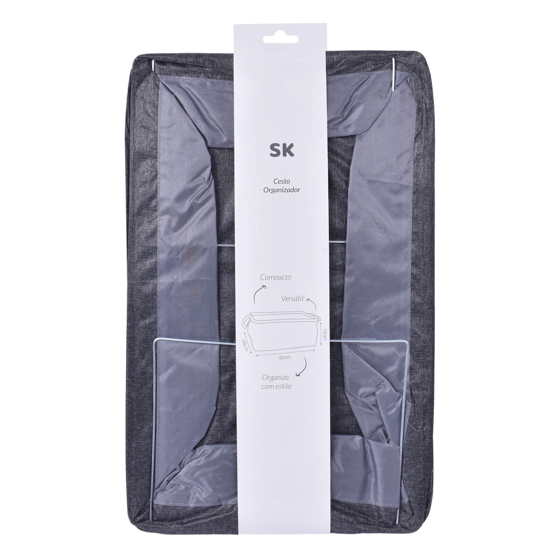 CESTO ROUPA 45,5X28X19CM SK 2789-050-03 CX48