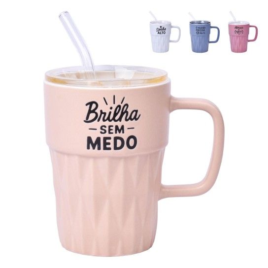 CANECA C/TP+PALHI 420ML SK 257-13 CX24