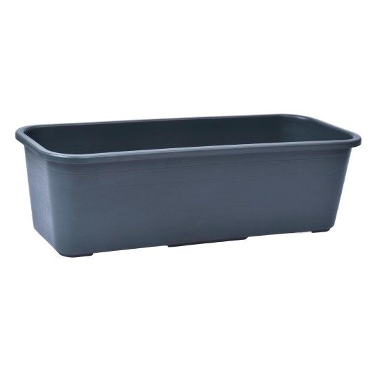 FLOREIRA RETANGULAR PEQ CINZA 50X18,5X15CM FLOREIRA RETANGULAR PEQ CINZA 50X18,5X15CM