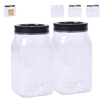 CONJ 2 FRASCOS PLAST 1400ML 1630 CX24