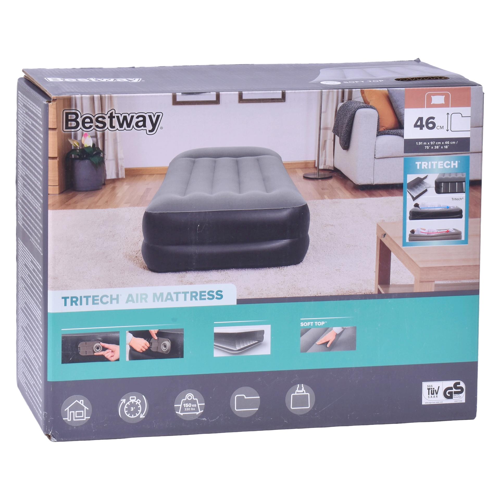 COLCHAO INSUFLAVEL 191X97X46 67401 CX2 COLCHAO INSUFLAVEL 191X97X46 67401 CX2