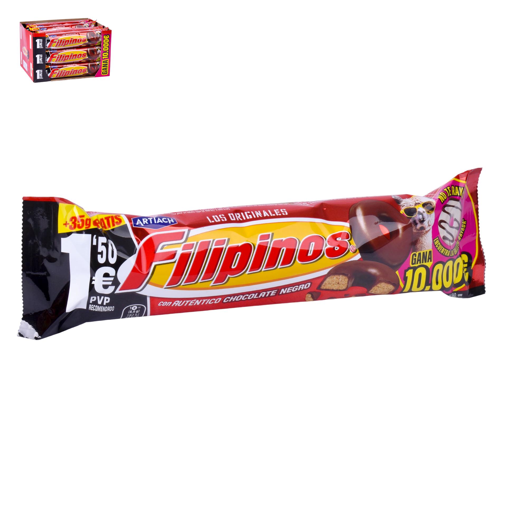 FILIPINOS CHOCOLATE NEGRO 128GR FILIPINOS CHOCOLATE NEGRO 128GR