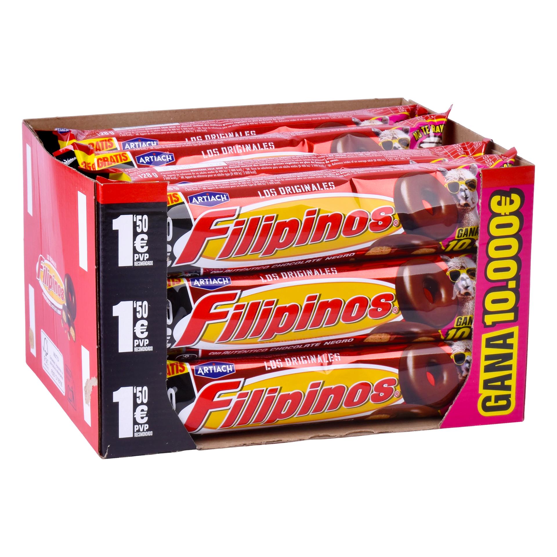 FILIPINOS CHOCOLATE NEGRO 128GR FILIPINOS CHOCOLATE NEGRO 128GR