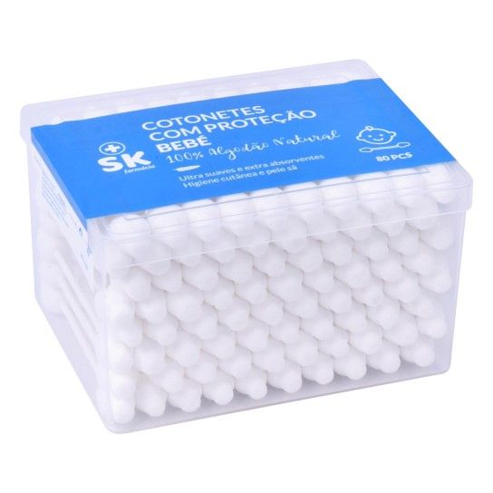 COTONETES ALGODAO BEBE 80UN SK116-603 CX48 COTONETES ALGODAO BEBE 80UN SK116-603 CX48