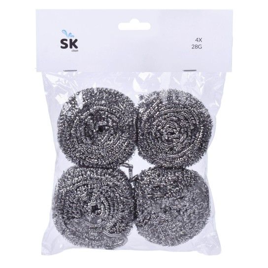 ESFREGAO AÇO INOX 4X28G SK 0119-902 CX144 ESFREGAO AÇO INOX 4X28G SK 0119-902 CX144