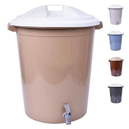 CAIXOTE LIXO C/TORNEIRA 50L 0302 CX6 CAIXOTE LIXO C/TORNEIRA 50L 0302 CX6
