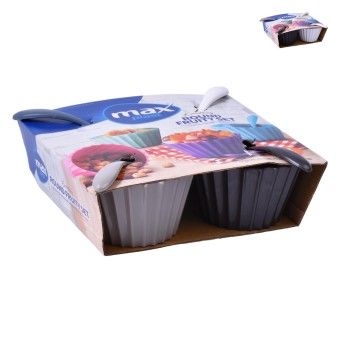 CONJ 4 TA�AS C/COLHER PLAST 0094 CX12