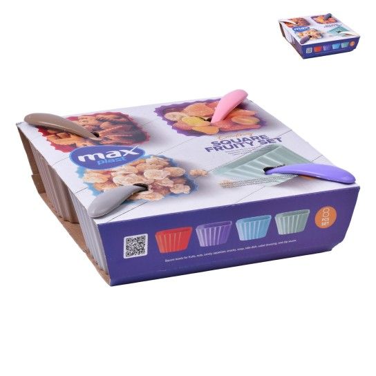 CONJ 4 TAÇAS C/COLHER PLAST 0095 CX12 CONJ 4 TAÇAS C/COLHER PLAST 0095 CX12