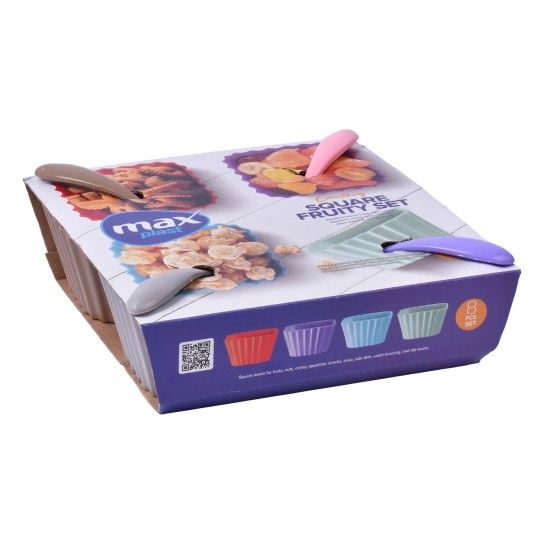CONJ 4 TAÇAS C/COLHER PLAST 0095 CX12 CONJ 4 TAÇAS C/COLHER PLAST 0095 CX12