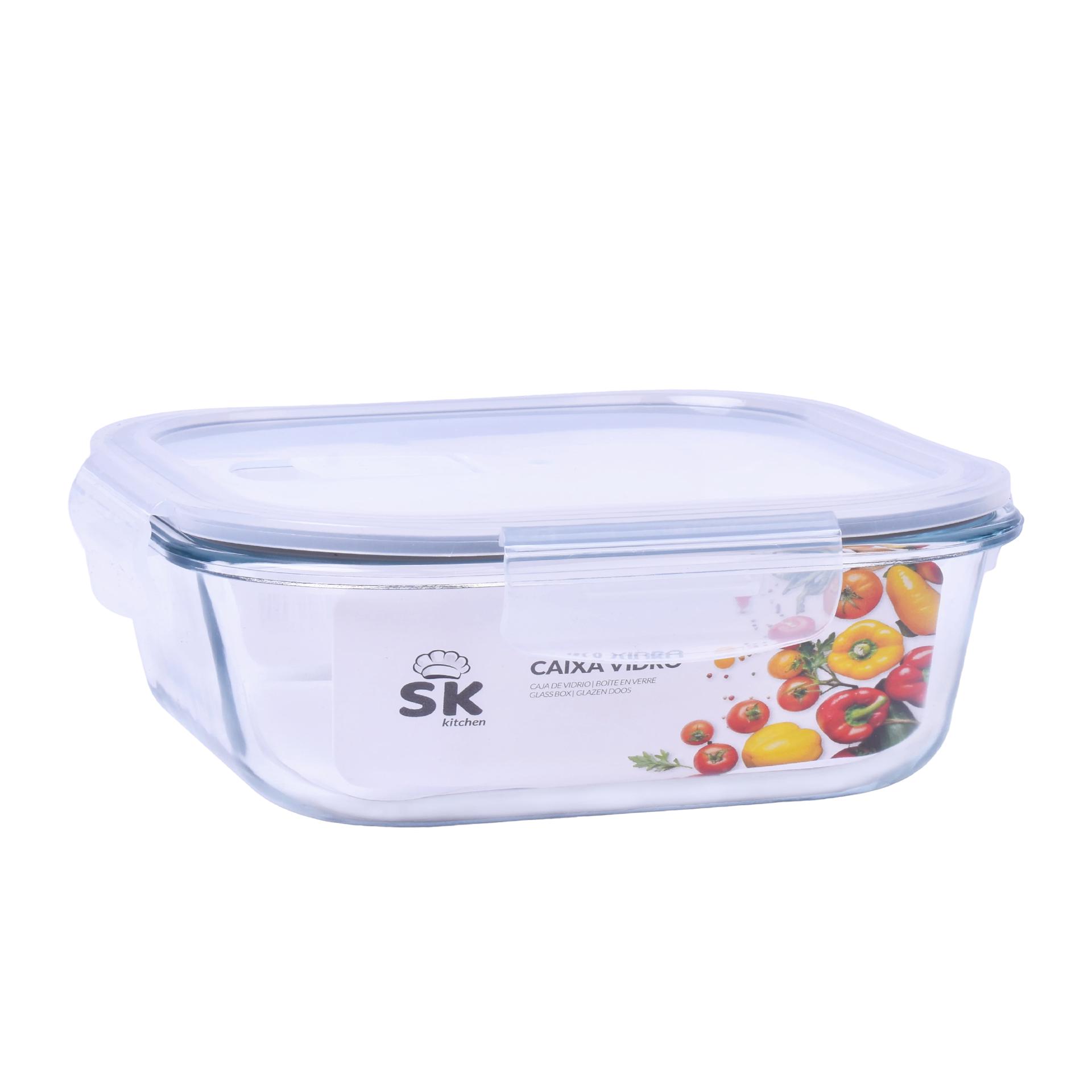 CAIXA VIDRO QUAD. 800ML SK 163-02 CAIXA VIDRO QUAD. 800ML SK 163-02