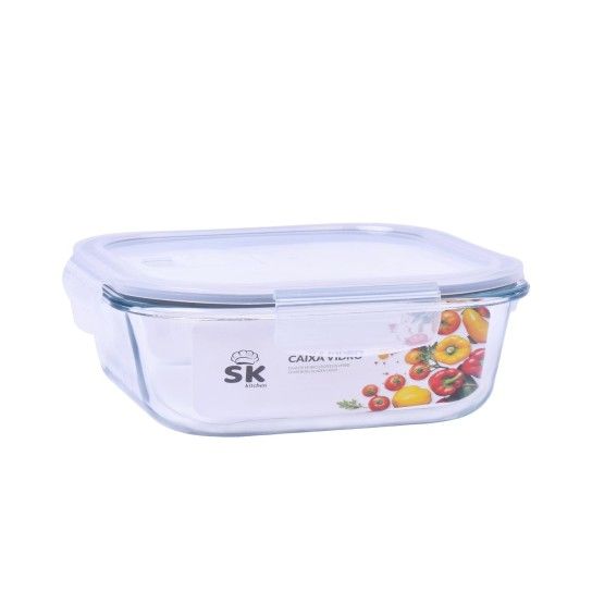 CAIXA VIDRO QUADRADO 520ML SK 163-01 CAIXA VIDRO QUADRADO 520ML SK 163-01