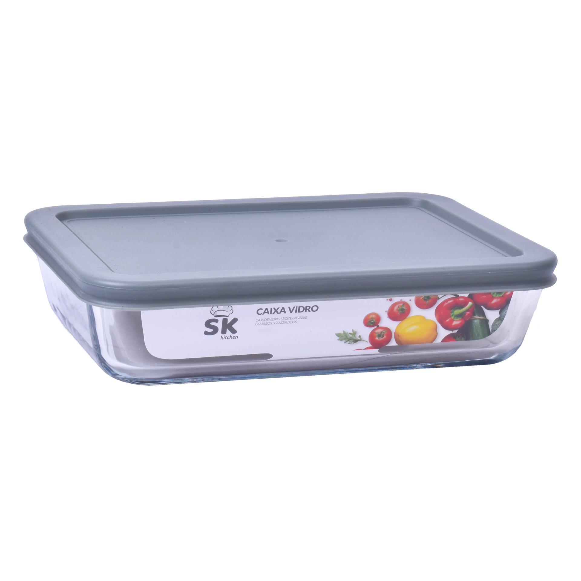 CAIXA VIDRO RETANG. 1480ML SK 163-07 CAIXA VIDRO RETANG. 1480ML SK 163-07