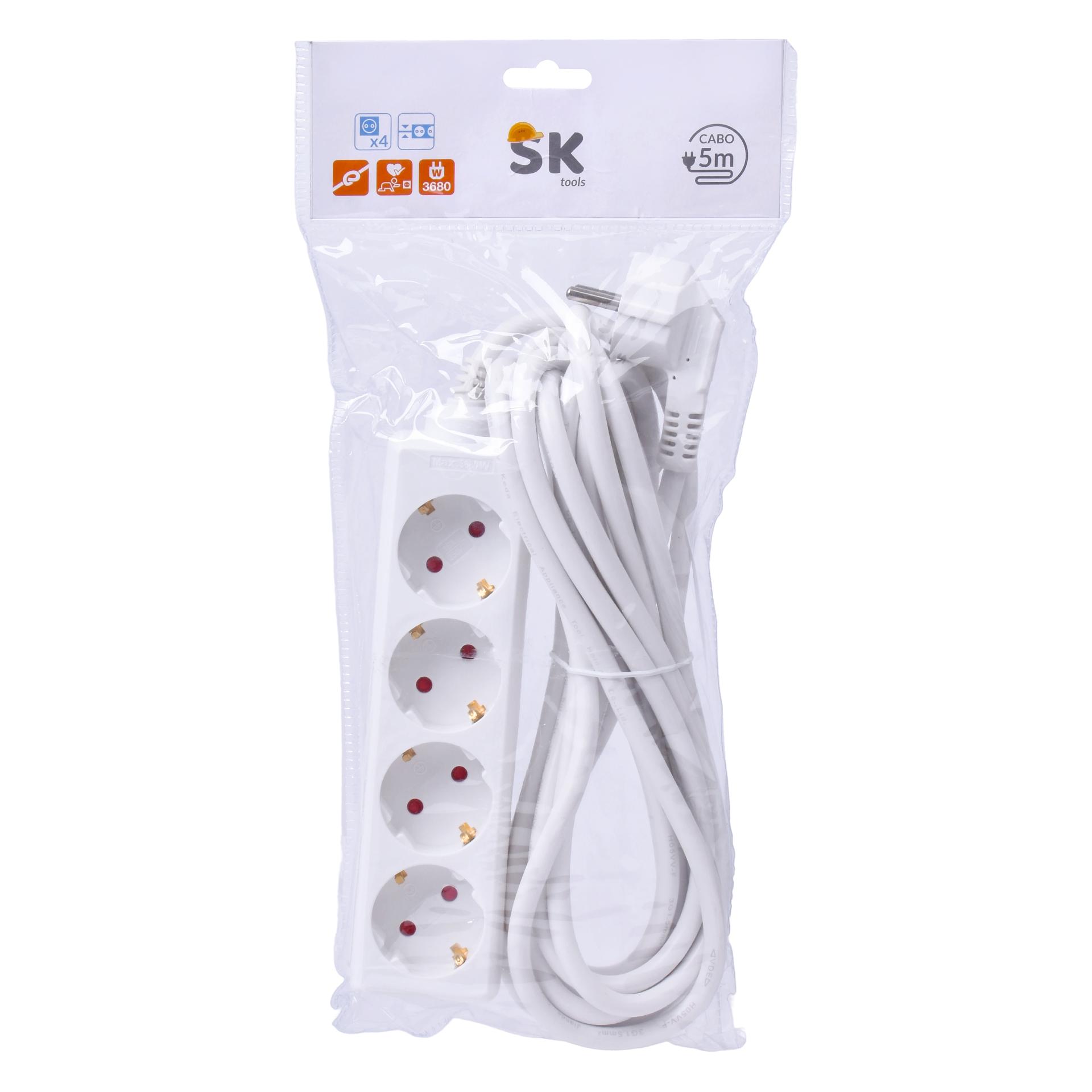 EXTENSAO 5M 4 TOMADAS HY-1014-5 CX25 EXTENSAO 5M 4 TOMADAS HY-1014-5 CX25
