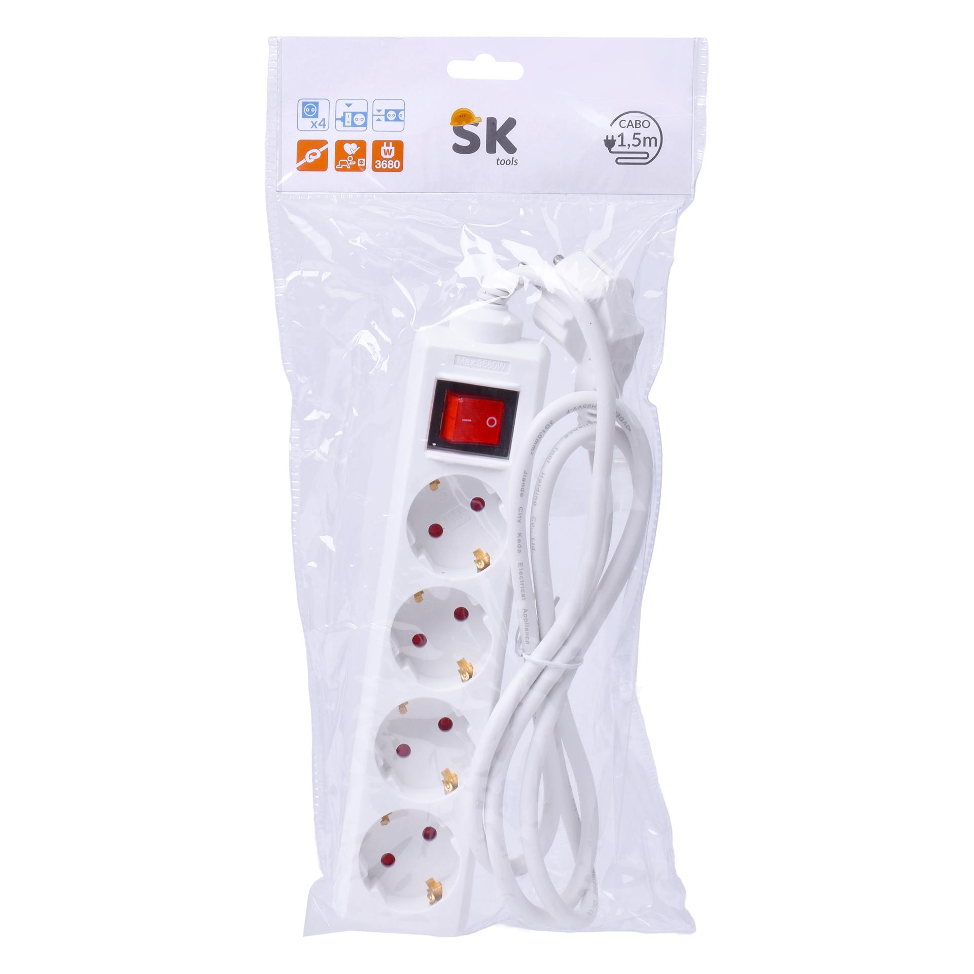 EXTENSAO 1,5M 4 TOMADAS HY-1114S-1,5 CX40 EXTENSAO 1,5M 4 TOMADAS HY-1114S-1,5 CX40
