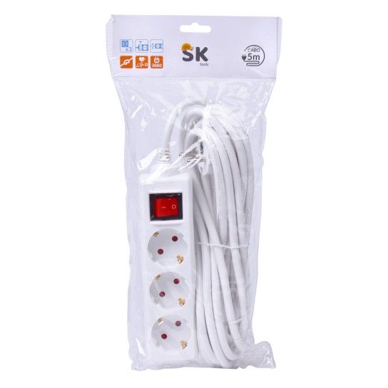 EXTENSAO 5M 3 TOMADAS HY-1113S-5 CX25