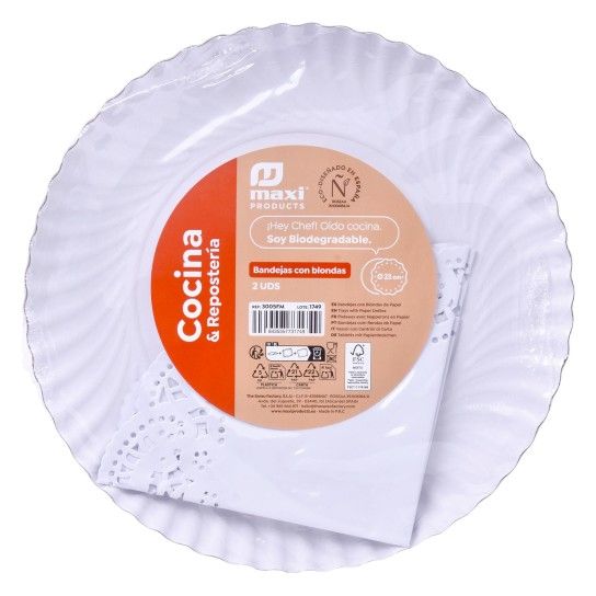 BANDEJA RED C/NAPRON 2UN 23CM 1749 CX72 BANDEJA RED C/NAPRON 2UN 23CM 1749 CX72