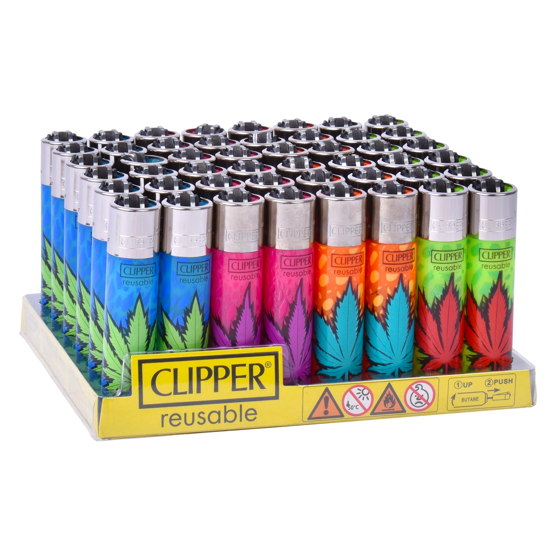 ISQUEIRO CLIPPER 48UN REUT. COLORED LEAVES 1 ISQUEIRO CLIPPER 48UN REUT. COLORED LEAVES 1