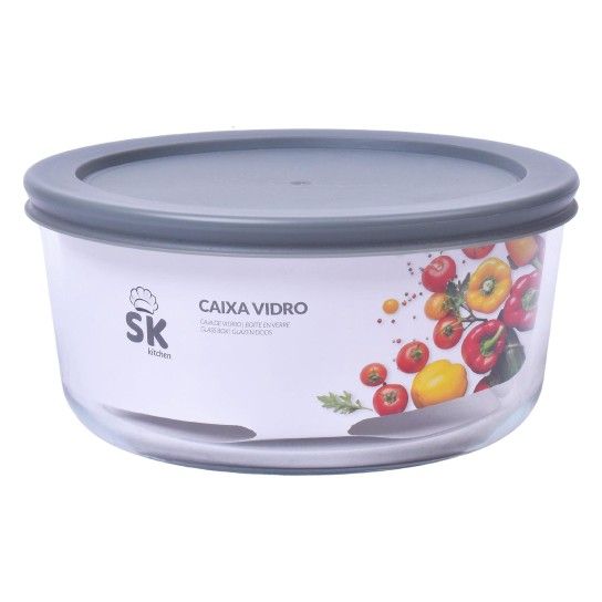 CAIXA VIDRO REDONDO 1658ML SK 163-12 CAIXA VIDRO REDONDO 1658ML SK 163-12
