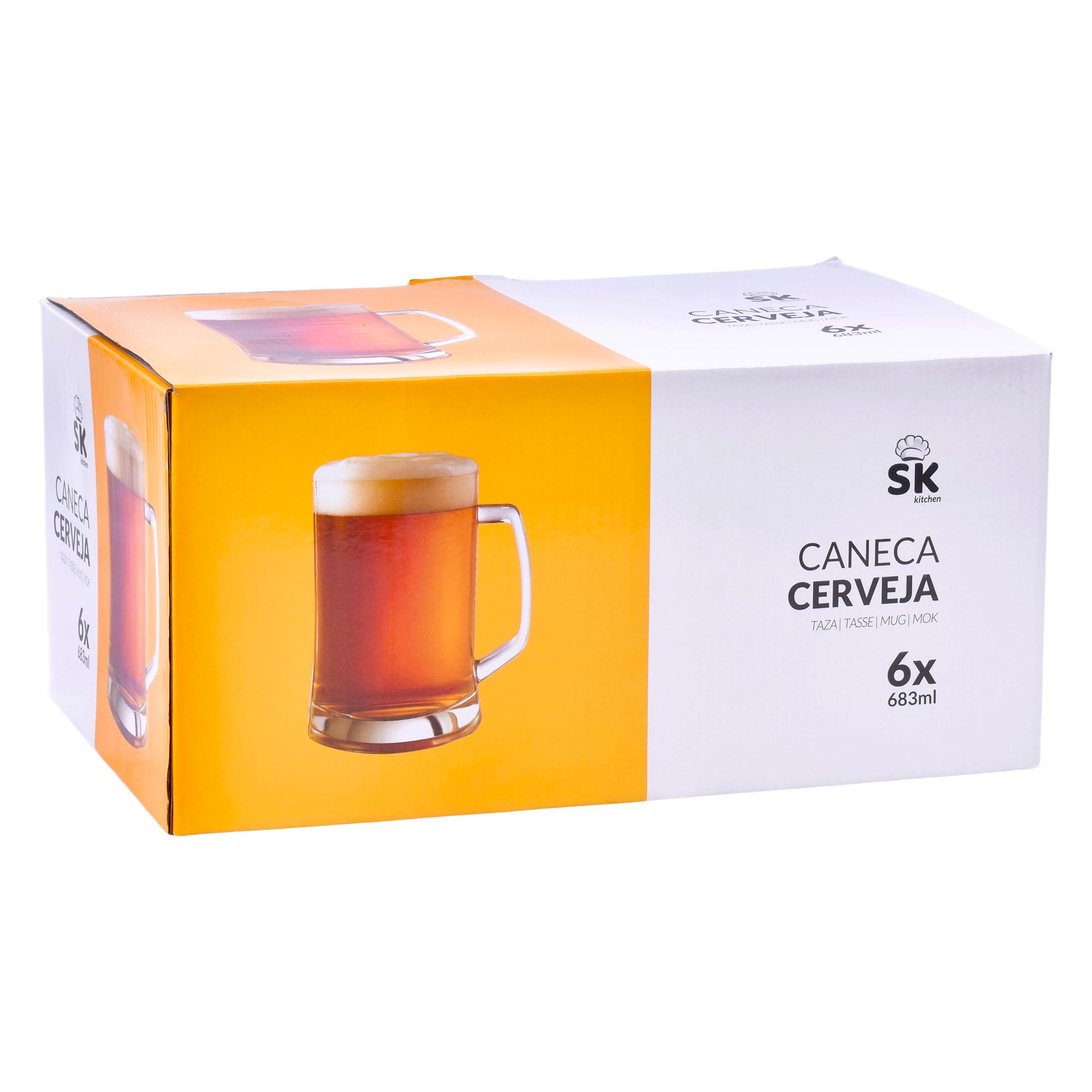 CANECA CERVEJA 6UN 683ML SK 424-45 CX12 CANECA CERVEJA 6UN 683ML SK 424-45 CX12