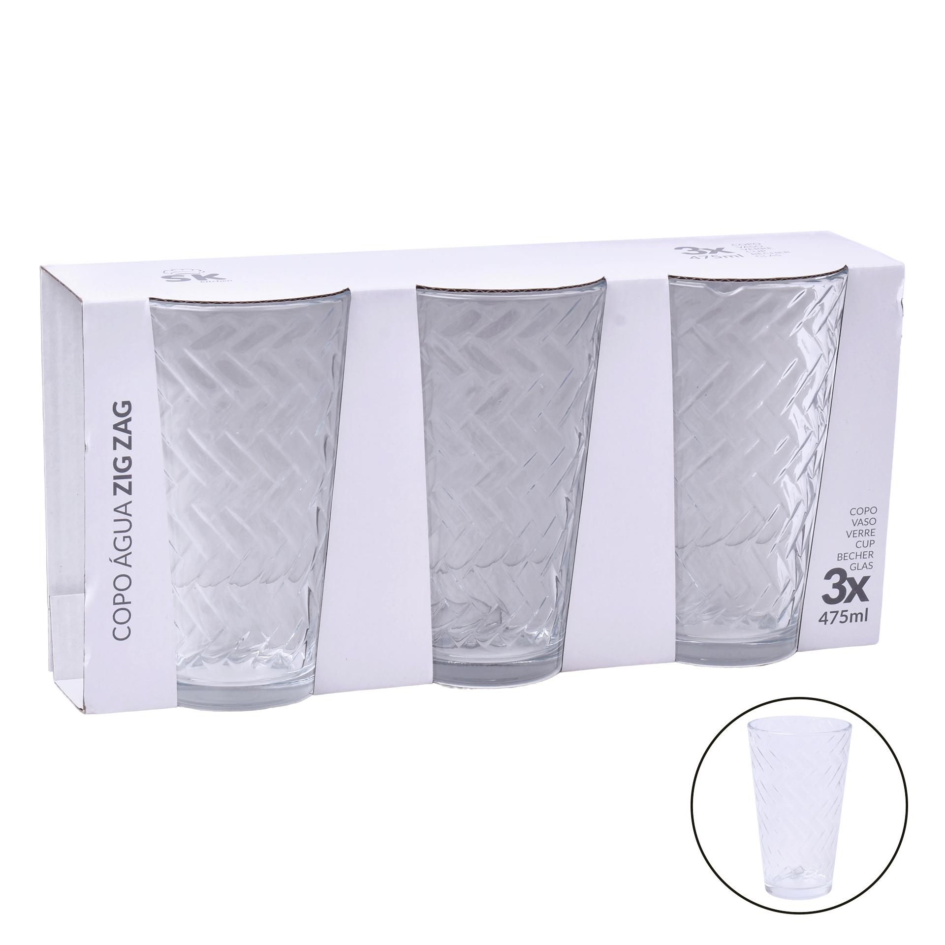 COPO AGUA ZIGZAG 475ML 424-95 CX8