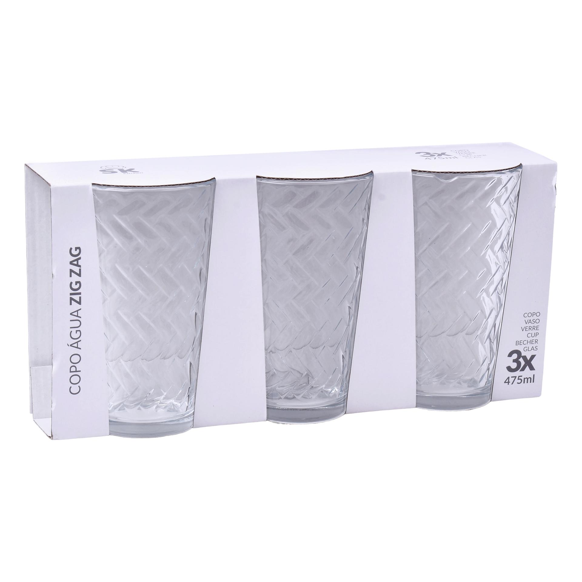 COPO AGUA ZIGZAG 475ML 424-95 CX8