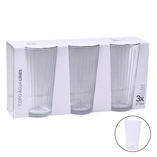 COPO AGUA LINES 475ML 424-96 CX8 COPO AGUA LINES 475ML 424-96 CX8