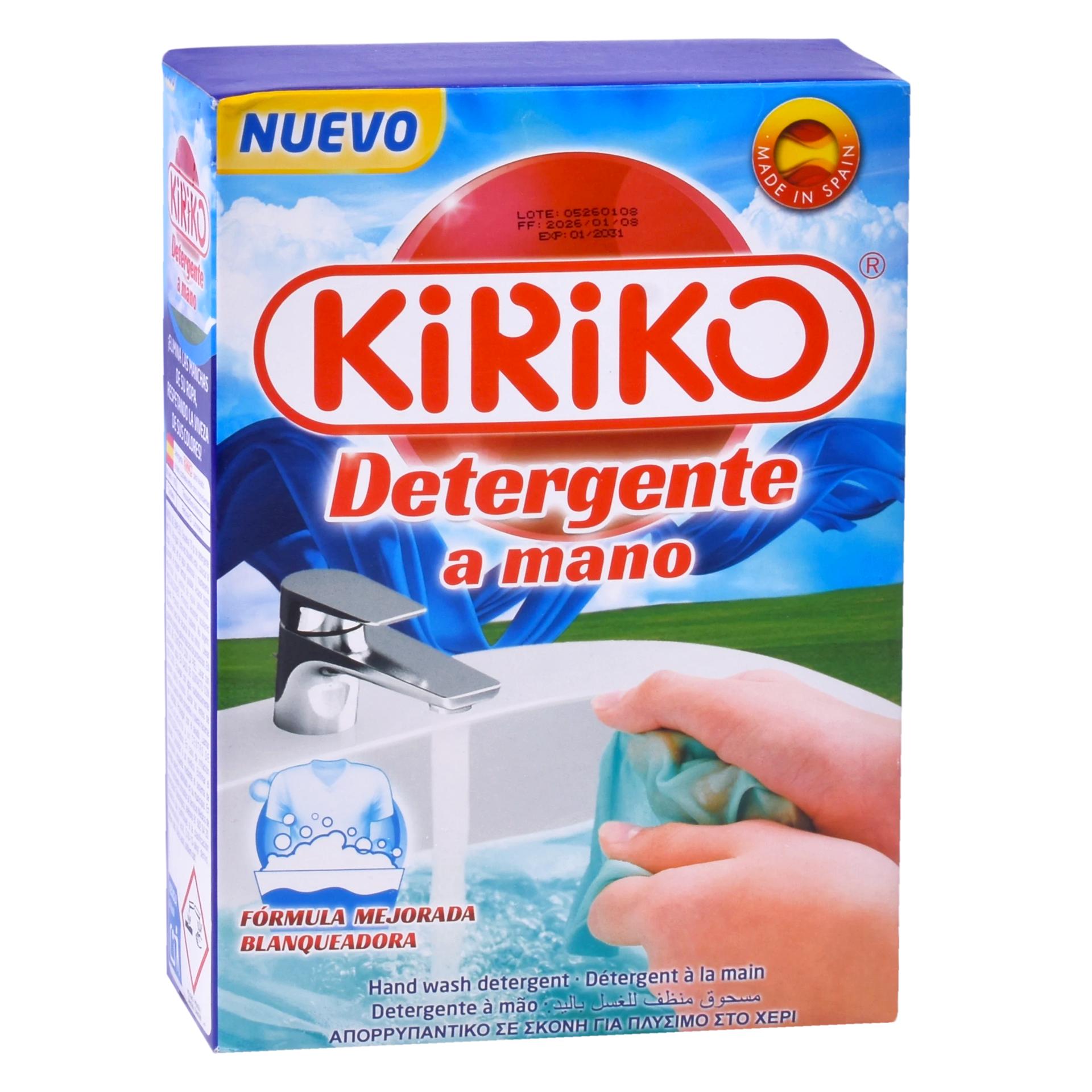 KIRIKO DETERG. ROUPA MÃO 400GRS KIRIKO DETERG. ROUPA MÃO 400GRS