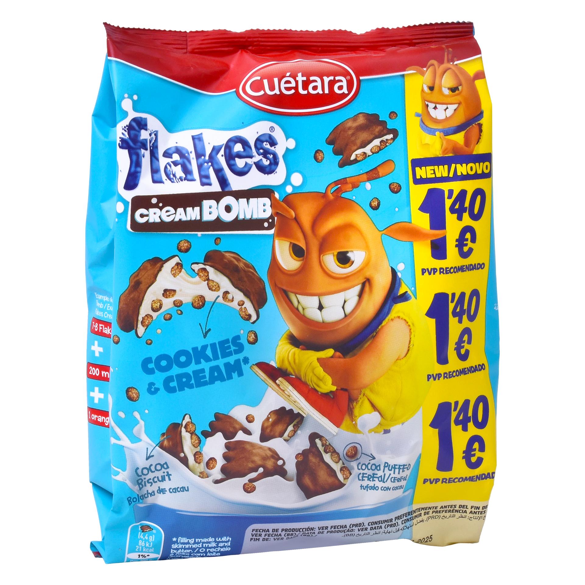 CHOCO FLAKES CREME BOMBAZO 120G PV1.4 CHOCO FLAKES CREME BOMBAZO 120G PV1.4