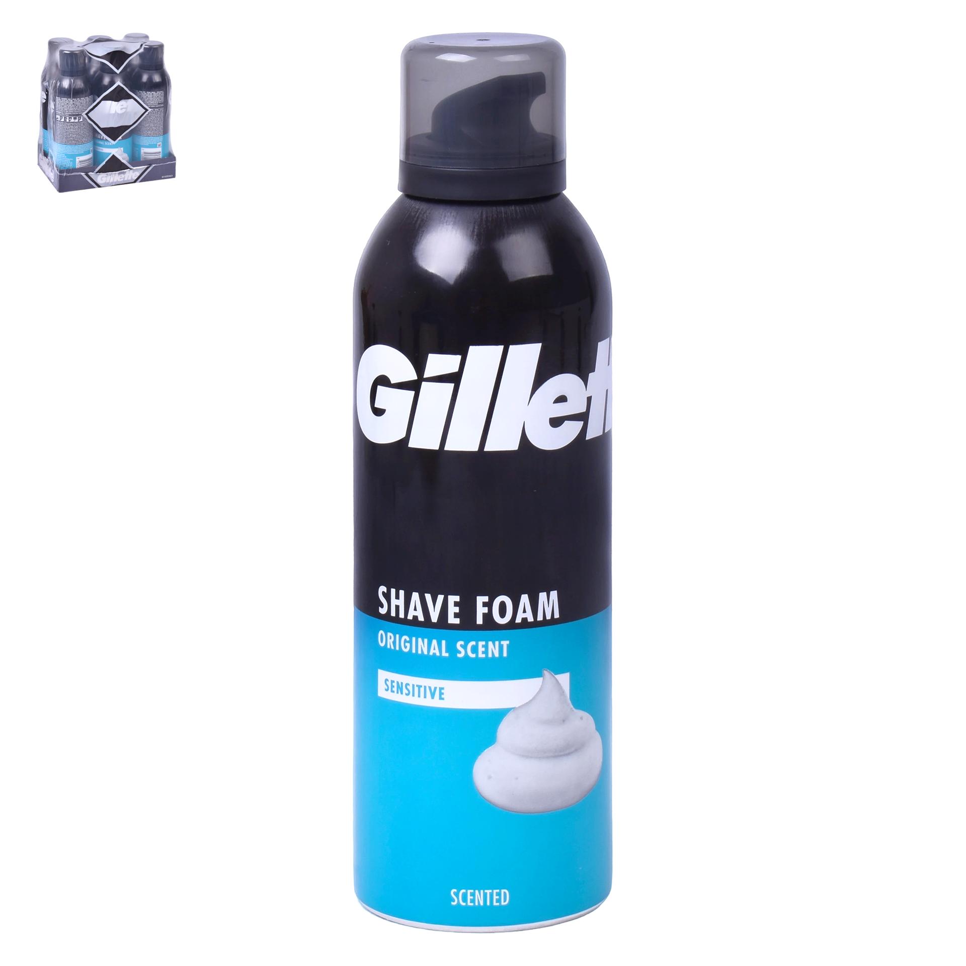 GILLETTE ESPUMA BARBE SENSIV 200ML CX6 GILLETTE ESPUMA BARBE SENSIV 200ML CX6