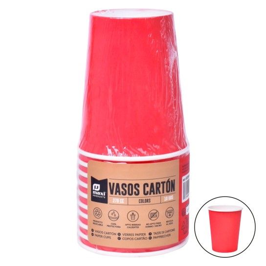 COPO CARTAO BIO VERM 270CC 10UNID 8135 CX12 COPO CARTAO BIO VERM 270CC 10UNID 8135 CX12