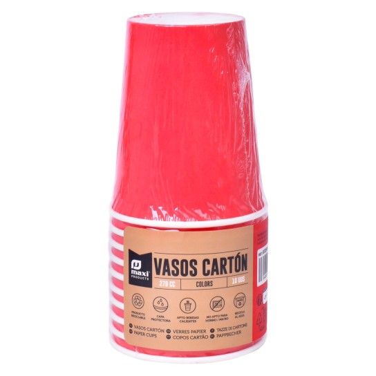 COPO CARTAO BIO VERM 270CC 10UNID 8135 CX12 COPO CARTAO BIO VERM 270CC 10UNID 8135 CX12